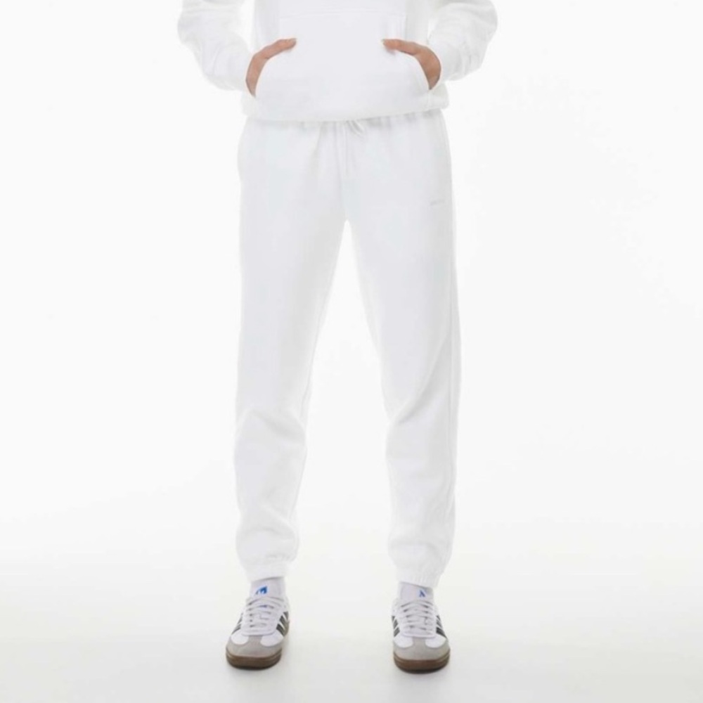 TNA Cozy AF Sweatfleece Boyfriend Sweatpant- White